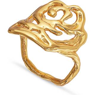 Jane Kønig Big Rose Ring 18 kt. Forgyldt Sølv BRR-HOL23-G-52 (ring) - Dame - 925 Sterling Silver
