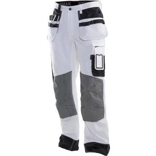 Jobman Core 2171 Håndværkerbukser Hvid/Sort C148