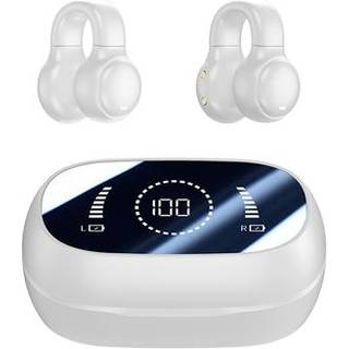 M47 Earclip Bone Conduction Trådløse Hovedtelefoner – Open-Ear, Bluetooth 5.3 - Hvid
