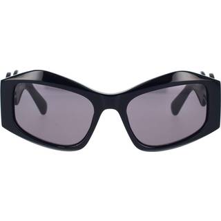 GCDS Unisex GD0023 01A Solbriller Acetat Sort Grå Geometrisk Normal