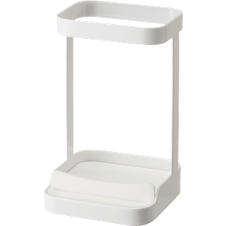 YAMAZAKI Tower holder til fladjern og tandbørster - hvid
