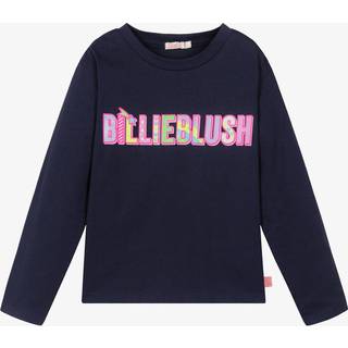 Billieblush Langærmet T-shirt Med Tryk Navyblå 2 Y  Marineblå  2 år  kvinde