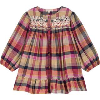 Louise Misha Massilia checked cotton dress - pink - Y 12