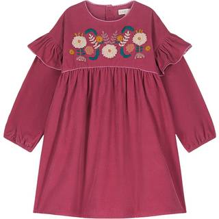 Louise Misha Embroidered cotton dress - red - Y 10