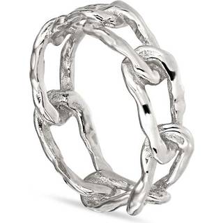 Jane Kønig - Medium Space Link ring i sølv**