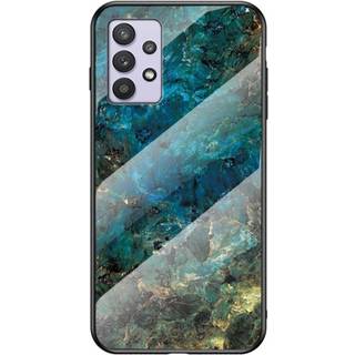 Samsung Galaxy A32 5G Fleksibel Plastik Bagside Cover - Smaragd Marmor