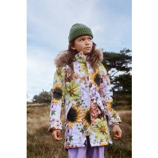 Molo Peace Parka Retro Flowers 164 cm  Lyserød  164 cm  kvinde