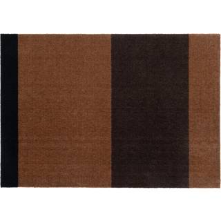 tica copenhagen Stripes by tica, horisontal, entrétæppe/løber Cognac-dark brown-black, 90x130 cm