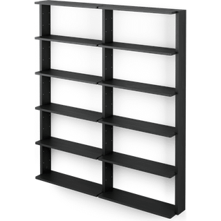 Massproductions Gridlock - T2-A12-0 væghylde Black stained Ash