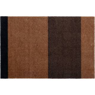 tica copenhagen Stripes by tica, horisontal, dørmåtte Cognac-dark brown-black, 60x90 cm