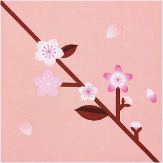 Stoffabschnitt Canvas Kirschblüten pfirsich 50x140cm - Pfirsich