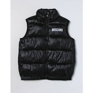 Moschino Kids Printed puffer vest - black - Y 10
