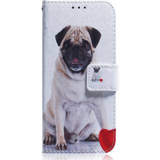 Nokia C22 Læder Flip Cover m. Pung & Print - Hund