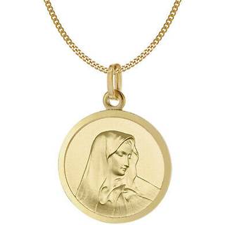 Acalee 50-1025 Halskette mit Madonna Anhänger Gold 333 Maria Dolorosa Ø 18 mm