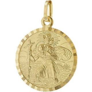 trendor 51955 Christophorus Gold 585 (14K) Schutzpatron Anhänger 16 mm