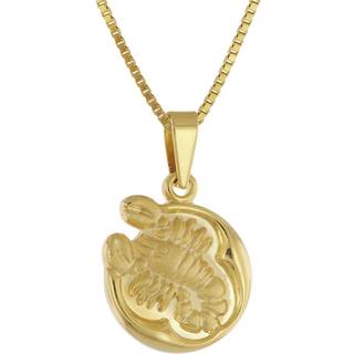 trendor 41088-11 Skorpion Sternzeichen Gold 333/8K mit goldplattierter Kette