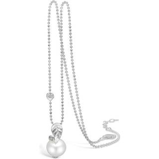 Blossom Copenhagen halskæde i sølv med perle og kubisk zirkon