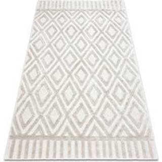 Tæppe SANTO OVERRASKNING SISAL 58377 diamanter, geometrisk, zigzag beige 120x170 cm