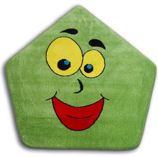 Tæppe PAINT pentagon - 1553 grøn cirkel 100 cm