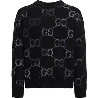 Gucci GG intarsia wool-blend sweater - black - EU 54