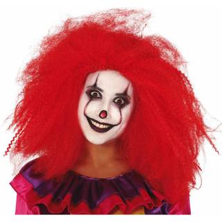 Langhaarige Rote Clownsperücke
