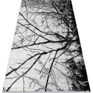 Tæppe EMERALD eksklusiv 3820 glamour, stilfuld træ sølv 180x270 cm