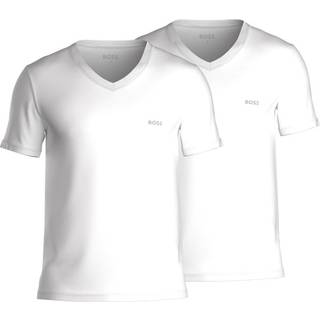 BOSS 2pak T-shirts med v-hals i hvid Relaxed fit til herre.
