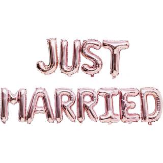 Folienballon-Set Just married rosa - Rosa