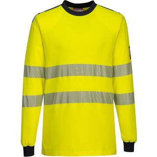 WX3 flammehæmmende hi-vis T-shirt - Gul/Sort (Størrelse: L)