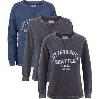 Cutter & Buck 358411 Thorp Denim Crew Ladies Denim Blue L