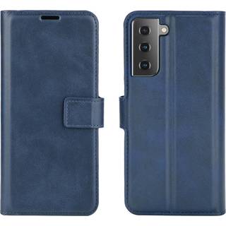 Samsung Galaxy S21 Læder Cover m. Pung - Blå