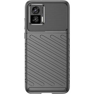 Motorola Edge 30 Neo Thunder Series Twill Plastik Bagside Cover - Sort