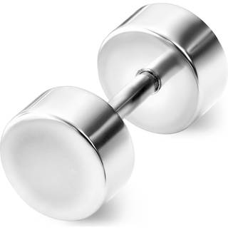 6mm Sølvtonet Stud Ørering