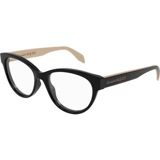 Alexander McQueen Kvinde Alexander McQueen AM0359O 004 Optiske stel Acetat Sort/hvid Cat Eye