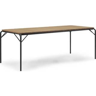 Normann Copenhagen - Vig Table 90 x 200 cm Robinia - Black - Udendørs spiseborde - Simon Legald - Sort - Metal/Træ