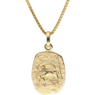 trendor 15382-01 Steinbock Sternzeichen Gold 333 mit vergoldeter Silberkette