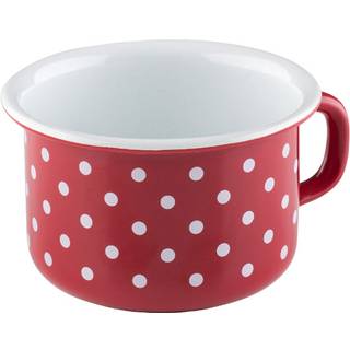 Riess Country Pünktchen Rot Kaffeeschale 0,4 L - Emaille
