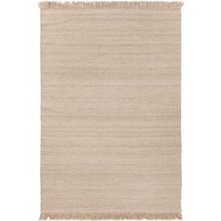 Håndvævet uldtæppe Lars med frynser