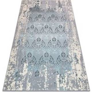 Tæppe CORE W3824 Pynt Vintage - strukturelt, to niveauer af fleece, lyseblå / fløde / grå 80x150 cm