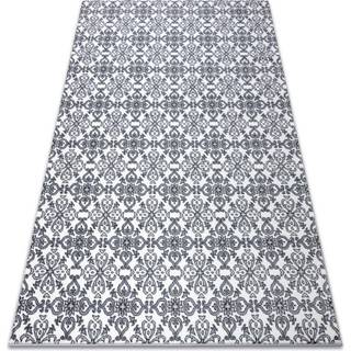 Tæppe ARGENT - W4949 Blomster hvid / grå 160x220 cm