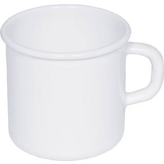Riess Classic Weiß Becher / Topf mit Bördel 9 cm / 0,5 L - Emaille