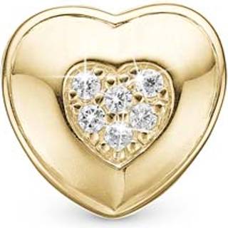 Christina Jewelry Let Love Shine forgyldt charm til sølvarmbånd og læderarmbånd på 4 mm