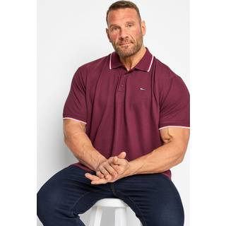 BadRhino Big & Tall BadRhino Big & Tall Red 100% Cotton Tipped Core Polo Shirt 3 Pack