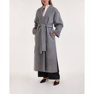 Trullem uldfrakke - Grey Melange - 34
