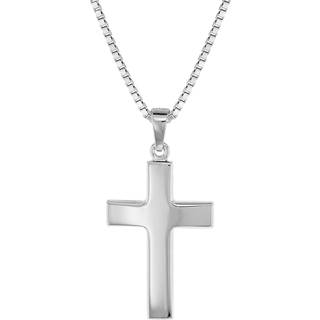 trendor 08474 Herren-Halskette mit Kreuz 27 mm Sterlingsilber 925