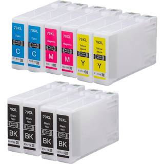 Kompatible blækpatroner Epson 79 XL - C13T79014010, 10 stk. rabatpakke 350 ml