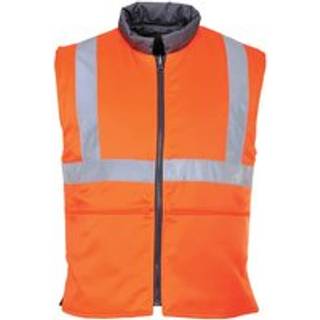 Hi-Vis Vendbar bodyvarmer RIS - Orange (Størrelse: XXL)