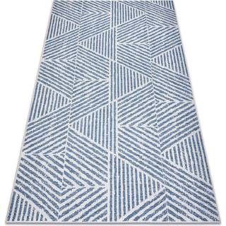 Tæppe Strenge SISAL COLOR 47176360 Linjer, trekanter, zigzag beige / blå 120x170 cm