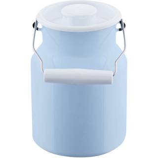 Riess Classic Pastell Milchkanne 1,5 L blau - Emaille mit Deckel - Blau