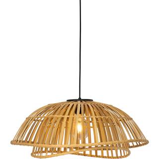 Oriental Pendellampe Sort med Naturlig Bambus 62 cm - Pua